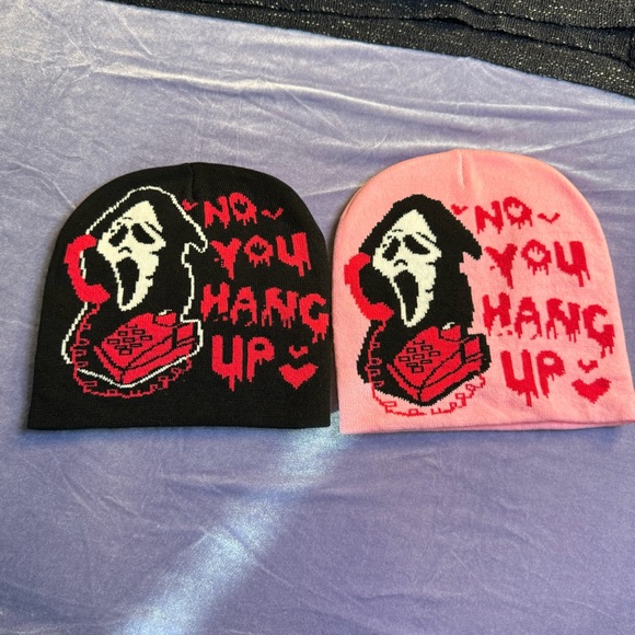 His and Hers "No You Hang Up" Beanies - Picture 1 of 4